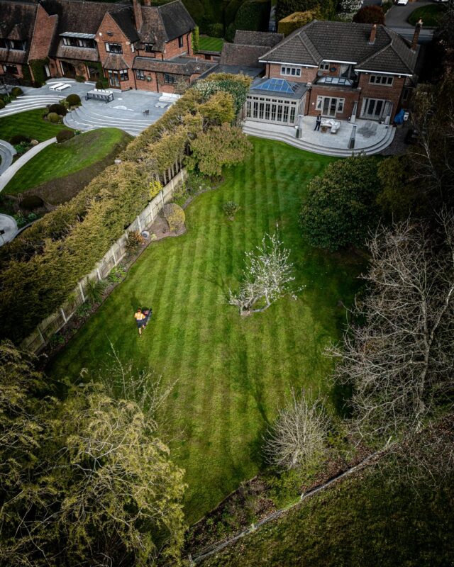 Perfect weather —> perfect lawn —> perfect stripes!