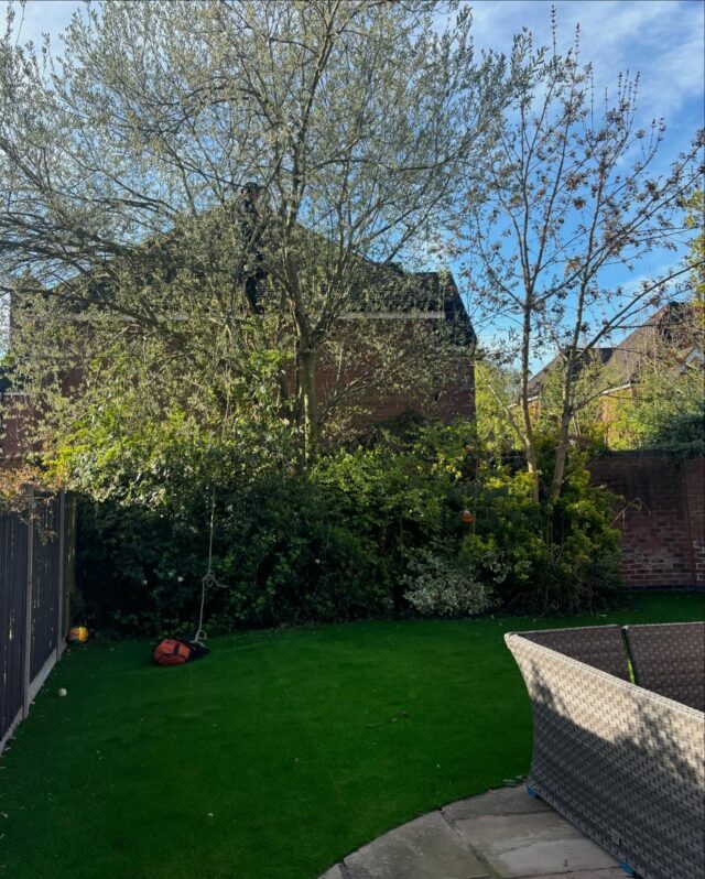 Nice transformation on this job in Balsall Common. First we pruned and removed selected trees and ripped out any shrubs and weeds from the overgrown flower beds. We then came back in and installed weed suppressant membrane and installed a decorative aggregate as requested by the client. These works have resulted in a very low maintenance garden to be enjoyed during the summer months.